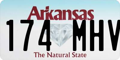 AR license plate 174MHV