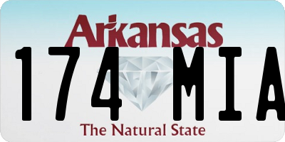 AR license plate 174MIA