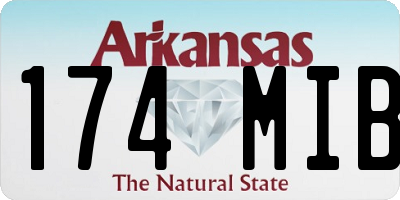 AR license plate 174MIB