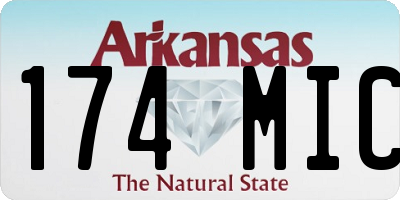 AR license plate 174MIC