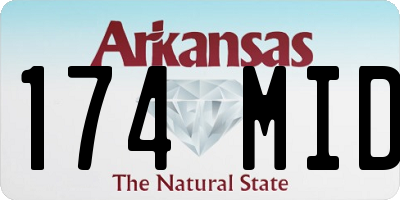 AR license plate 174MID
