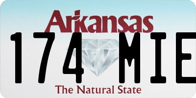 AR license plate 174MIE