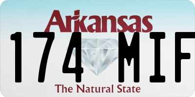 AR license plate 174MIF