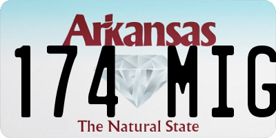 AR license plate 174MIG