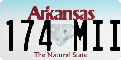 AR license plate 174MII