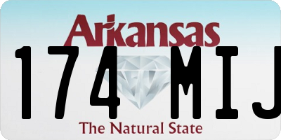 AR license plate 174MIJ