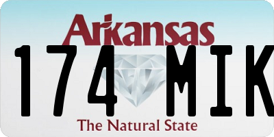 AR license plate 174MIK