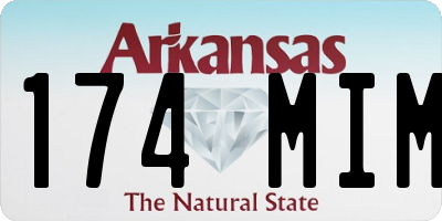 AR license plate 174MIM