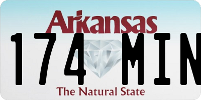 AR license plate 174MIN