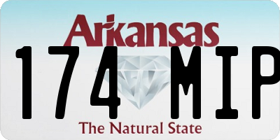 AR license plate 174MIP