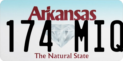 AR license plate 174MIQ