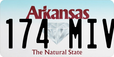 AR license plate 174MIV