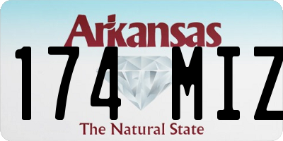 AR license plate 174MIZ