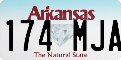 AR license plate 174MJA