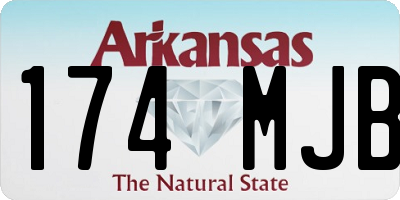 AR license plate 174MJB