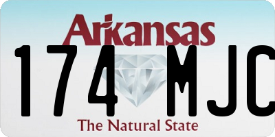 AR license plate 174MJC