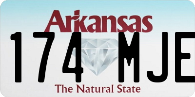AR license plate 174MJE