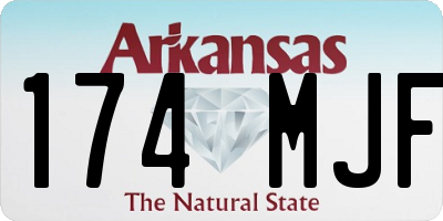 AR license plate 174MJF