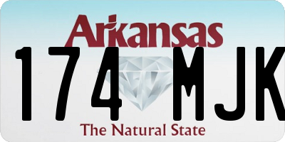 AR license plate 174MJK