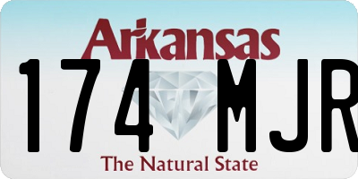 AR license plate 174MJR