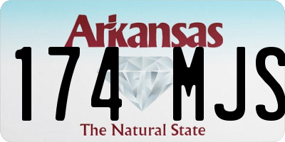 AR license plate 174MJS