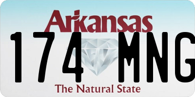 AR license plate 174MNG
