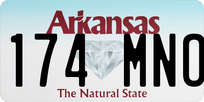 AR license plate 174MNO