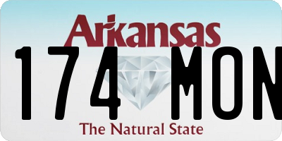 AR license plate 174MON