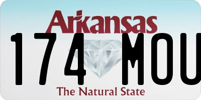 AR license plate 174MOU