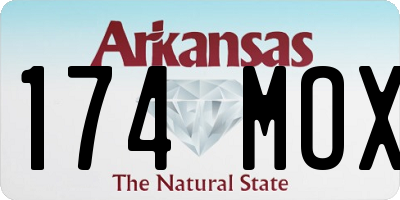 AR license plate 174MOX