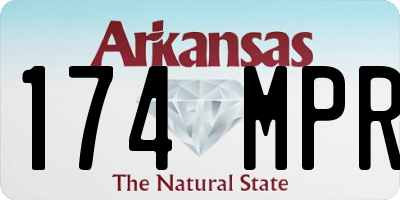 AR license plate 174MPR