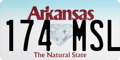 AR license plate 174MSL