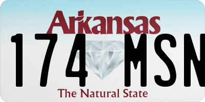 AR license plate 174MSN
