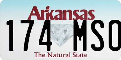 AR license plate 174MSO