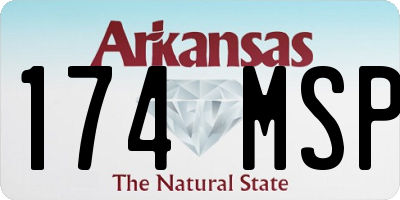 AR license plate 174MSP