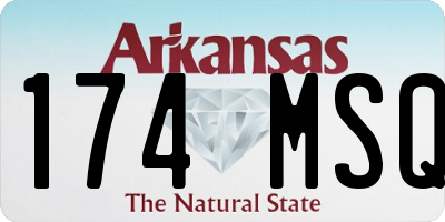 AR license plate 174MSQ