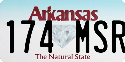 AR license plate 174MSR