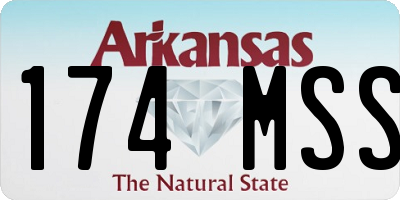 AR license plate 174MSS