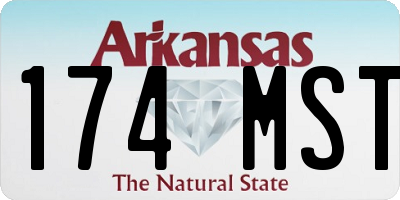 AR license plate 174MST