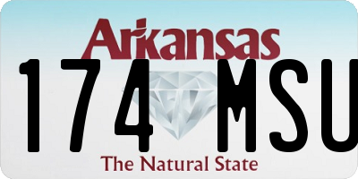 AR license plate 174MSU