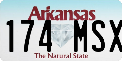 AR license plate 174MSX
