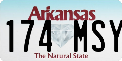 AR license plate 174MSY