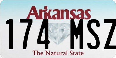 AR license plate 174MSZ