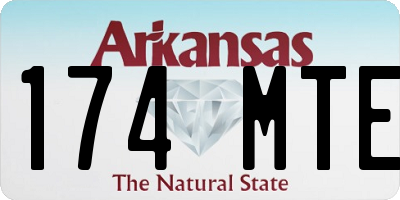 AR license plate 174MTE