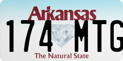 AR license plate 174MTG