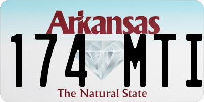 AR license plate 174MTI