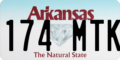 AR license plate 174MTK