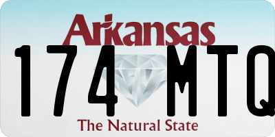 AR license plate 174MTQ