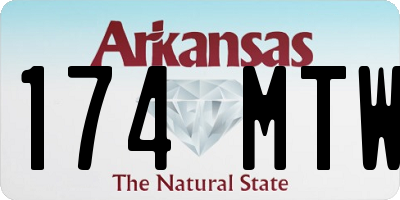AR license plate 174MTW
