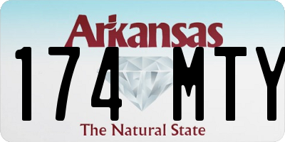 AR license plate 174MTY